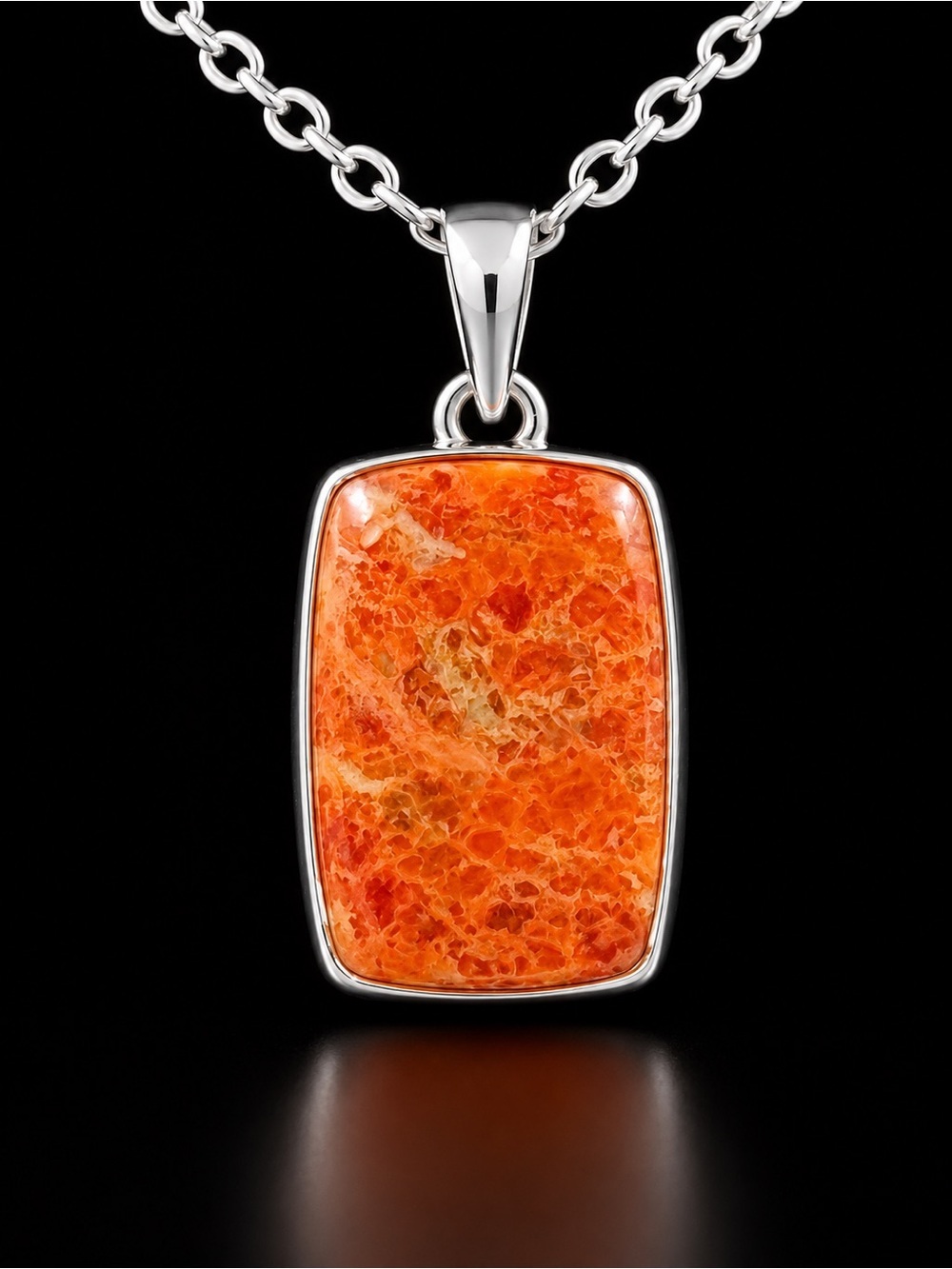 Sponge Coral 925 silver pendant